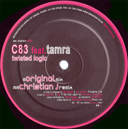 C83, Tamra Keenan – Twisted Logic 12" vinyl record, image 1 of 3