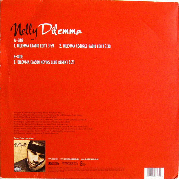 Nelly – Dilemma 12" vinyl record, image 2 of 4
