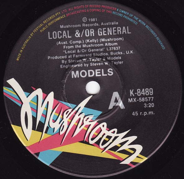 Models – Local &/Or General 7" vinyl record, image 2 of 4