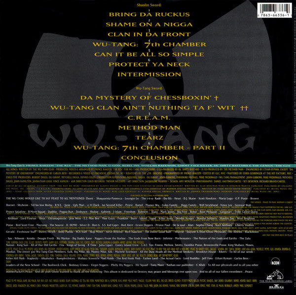 Wu-Tang Clan – Enter The Wu-Tang (36 Chambers) LP vinyl record, image 2 of 8