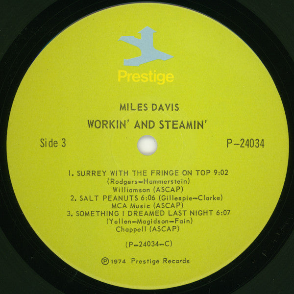 Miles Davis – Workin' And Steamin' LP vinyl record, image 7 of 8