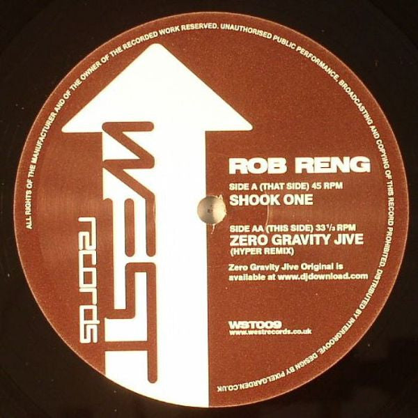 Rob Reng – Shook One / Zero Gravity Jive (Hyper Remix) 12" vinyl record