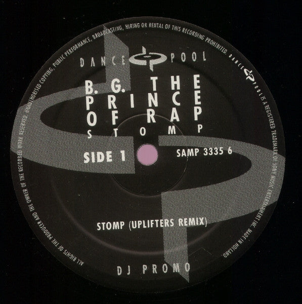 B.G. The Prince Of Rap – Stomp (Uplifters Remix) 12" vinyl record, image 1 of 3