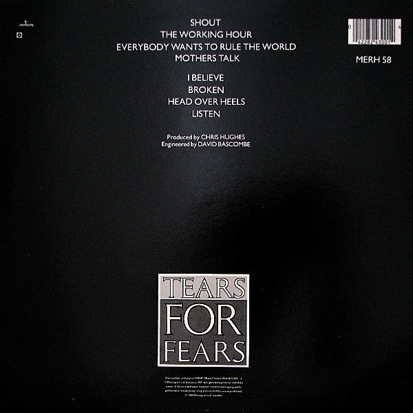 Tears For Fears – Songs From The Big Chair LP vinyl record, image 2 of 9