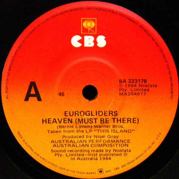 Eurogliders – Heaven (Must Be There) 7" vinyl record, image 3 of 4