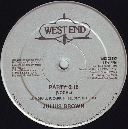Julius Brown – Party 12" vinyl record, image 1 of 4