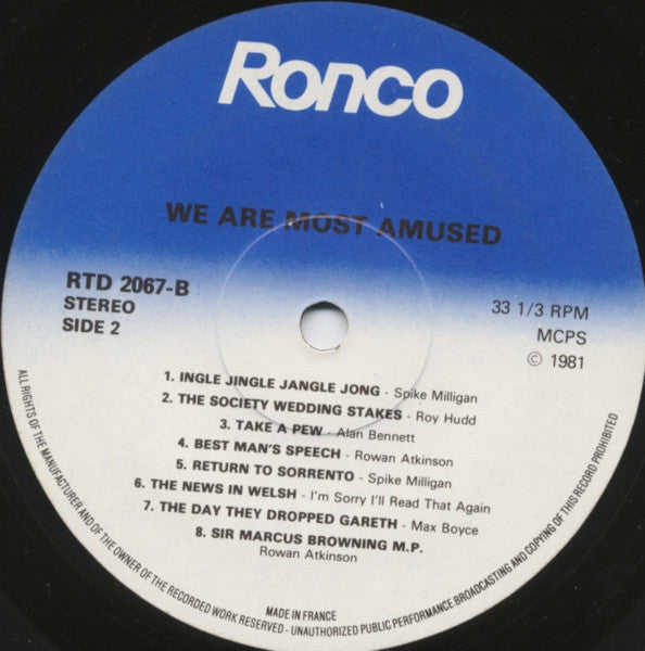 Various – We Are Most Amused: The Very Best Of British Comedy (2xLP) LP vinyl record, image 6 of 8