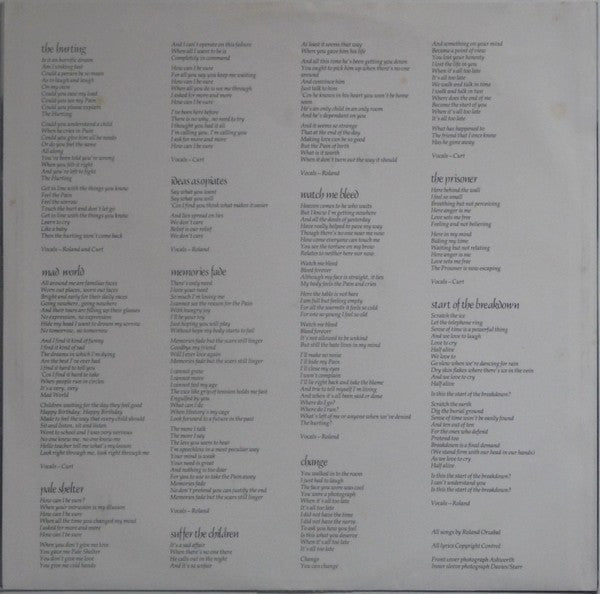 Tears For Fears – The Hurting LP vinyl record, image 6 of 7
