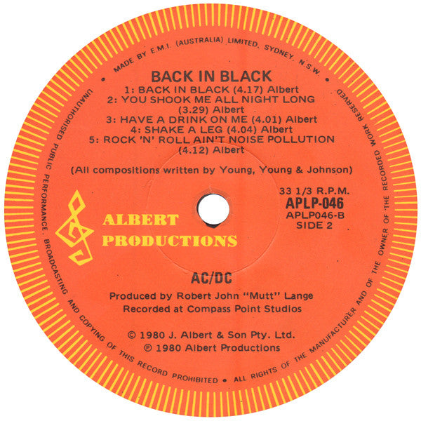 AC/DC – Back In Black LP vinyl record, image 4 of 7