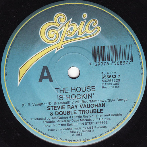 Stevie Ray Vaughan & Double Trouble – The House Is Rockin' 7" vinyl record, image 1 of 2