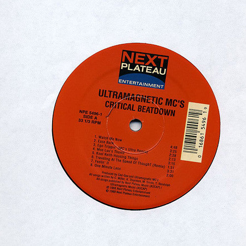 Ultramagnetic MC's – Critical Beatdown LP vinyl record, image 3 of 5