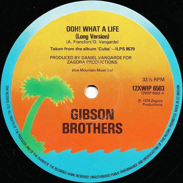 Gibson Brothers – Ooh! What A Life... 12" vinyl record, image 3 of 4