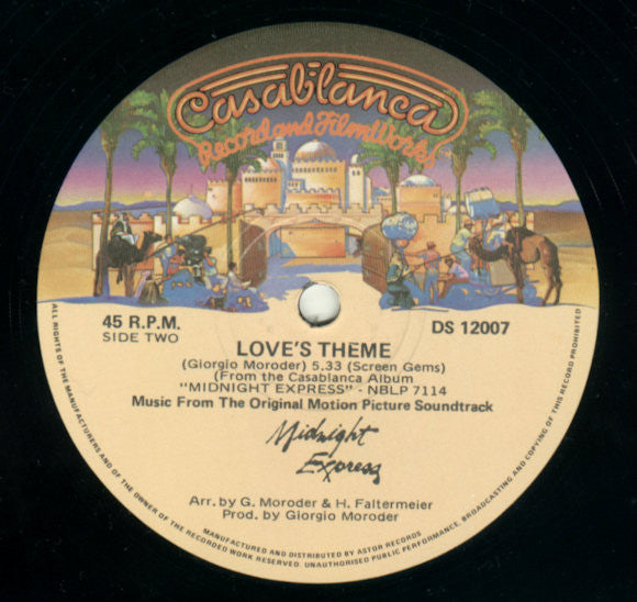 Giorgio Moroder – Chase / Love's Theme 12" vinyl record, image 2 of 3