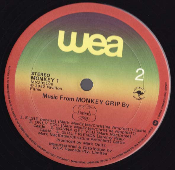 Divinyls – Music From Monkey Grip 12" vinyl record, image 4 of 5