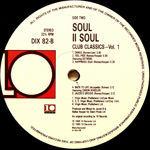 Soul II Soul – Club Classics Vol. One LP vinyl record, image 6 of 7
