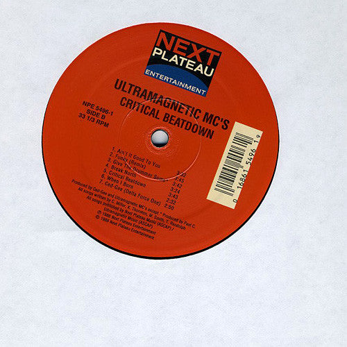 Ultramagnetic MC's – Critical Beatdown LP vinyl record, image 4 of 5
