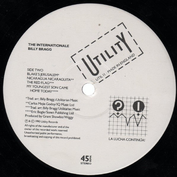 Billy Bragg – The Internationale LP vinyl record, image 3 of 3