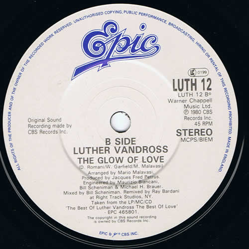 Luther Vandross – Never Too Much (Remix '89) 7" vinyl record, image 4 of 5