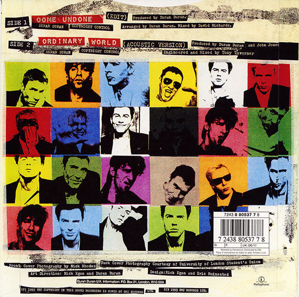 Duran Duran – Come Undone 7" vinyl record, image 2 of 7