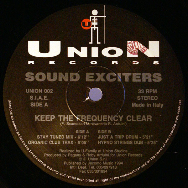 Sound Exciters – Keep The Frequency Clear 12" vinyl record