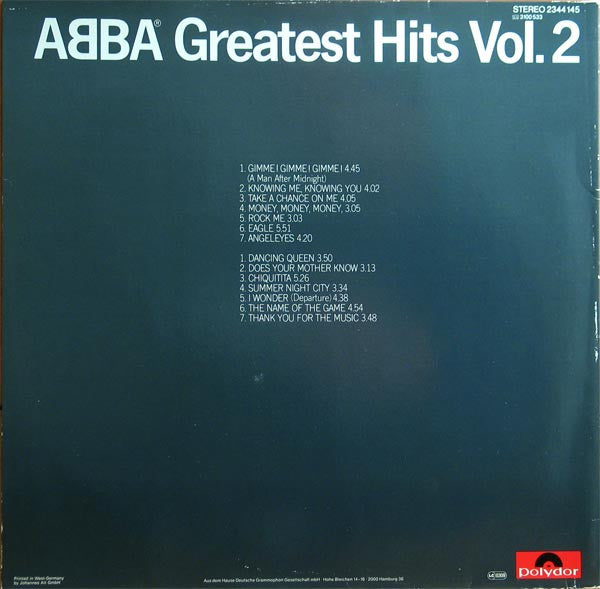 ABBA – Greatest Hits Vol. 2 LP vinyl record, image 2 of 6