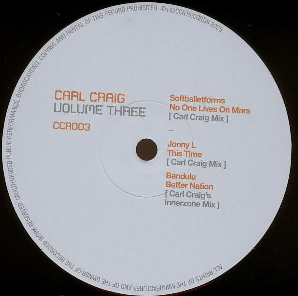 Carl Craig – Volume Three (2x12") 12" vinyl record, image 3 of 3