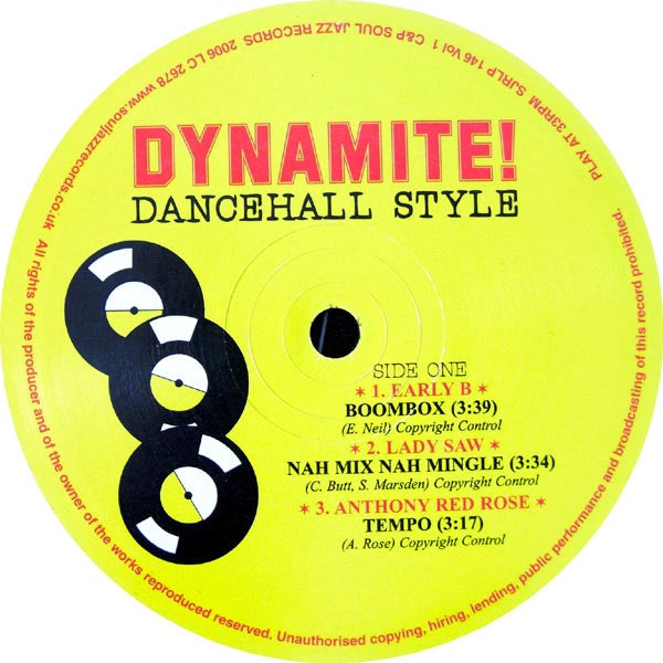Various – Dynamite! Dancehall Style Volume One (2x12") 12" vinyl record, image 3 of 6
