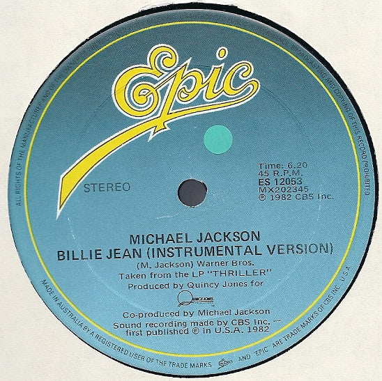 Michael Jackson – Billie Jean 12" vinyl record, image 3 of 3