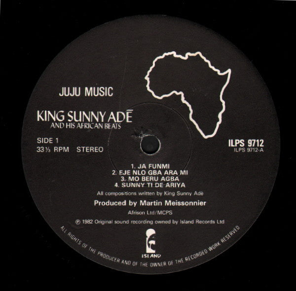 King Sunny Ade & His African Beats – Juju Music LP vinyl record, image 3 of 4