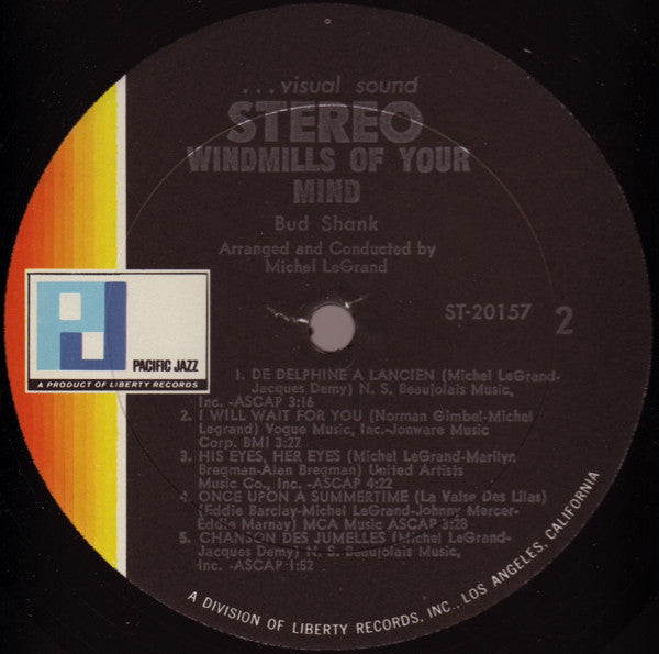 Bud Shank, Michel LeGrand – Windmills Of Your Mind LP vinyl record, image 5 of 8