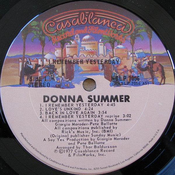 Donna Summer – I Remember Yesterday LP vinyl record, image 3 of 5
