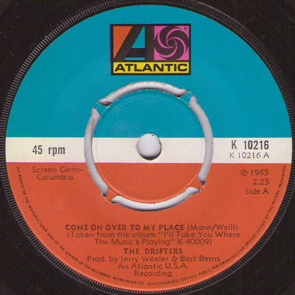 The Drifters – Come On Over To My Place 7" vinyl record
