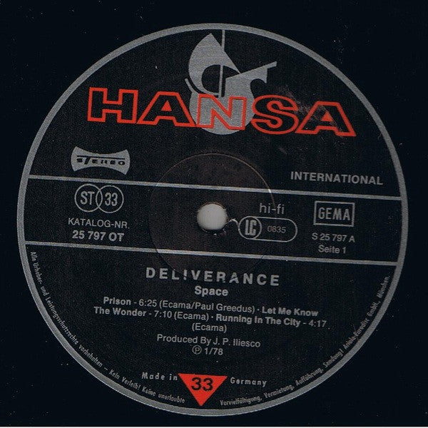 Space – Deliverance LP vinyl record, image 4 of 7