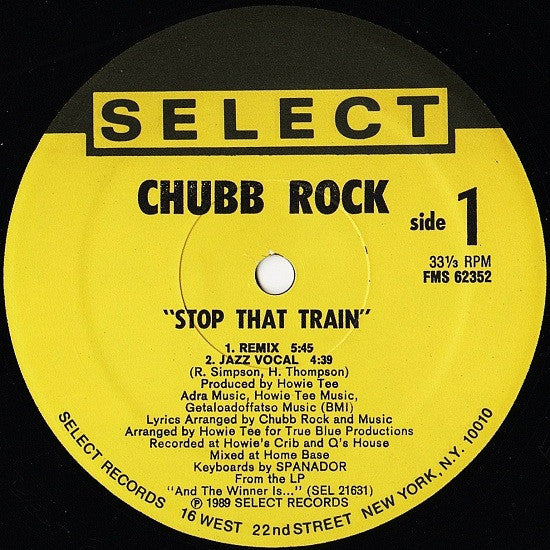 Chubb Rock – Stop That Train / The Empire Will Strike Back 12" vinyl record, image 3 of 4