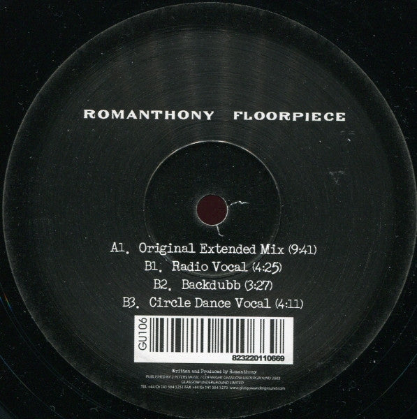 Romanthony – Floorpiece 12" vinyl record, image 3 of 4