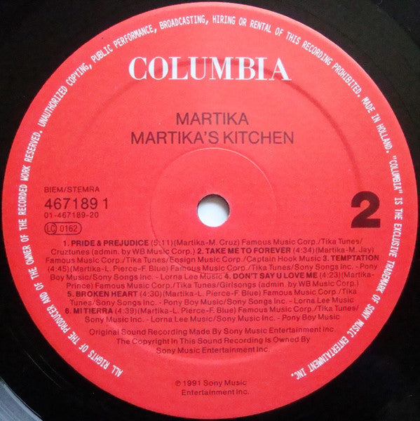 Martika – Martika's Kitchen LP vinyl record, image 4 of 10