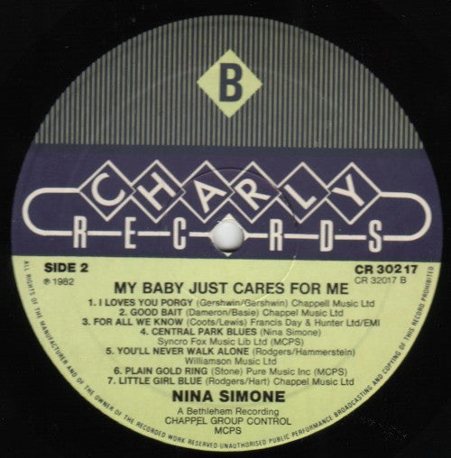 Nina Simone – My Baby Just Cares For Me LP vinyl record, image 4 of 4
