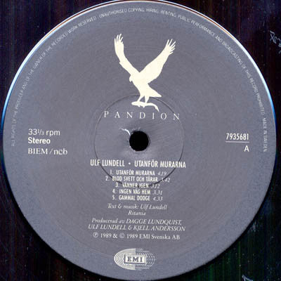 Ulf Lundell – Utanför Murarna (2xLP) LP vinyl record, image 4 of 4
