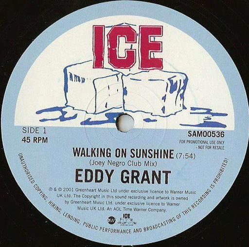 Eddy Grant – Walking On Sunshine 12" vinyl record, image 1 of 3