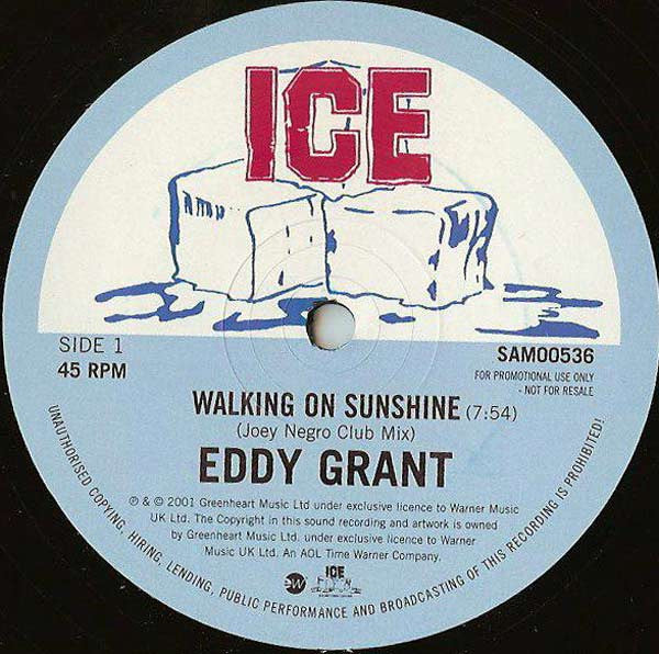 Eddy Grant – Walking On Sunshine 12" vinyl record, image 1 of 3