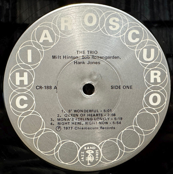 Milt Hinton, Bobby Rosengarden, Hank Jones – The Trio LP vinyl record, image 3 of 4