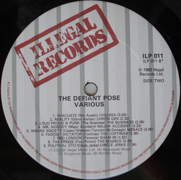 Various – The Defiant Pose LP vinyl record, image 4 of 4