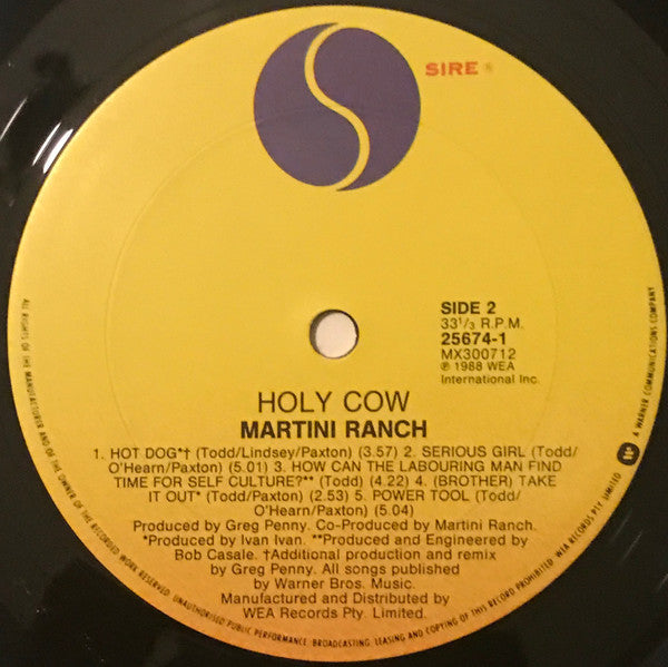 Martini Ranch – Holy Cow LP vinyl record, image 6 of 6