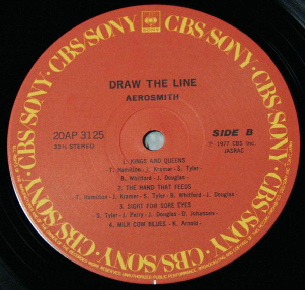 Aerosmith – Draw The Line LP vinyl record, image 4 of 4