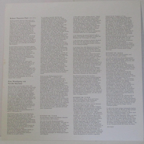 Johann Sebastian Bach, The Academy Of St. Martin-in-the-Fields, Sir Neville Marriner – Brandenburgische Konzerte 1-2-6 LP vinyl record, image 5 of 6