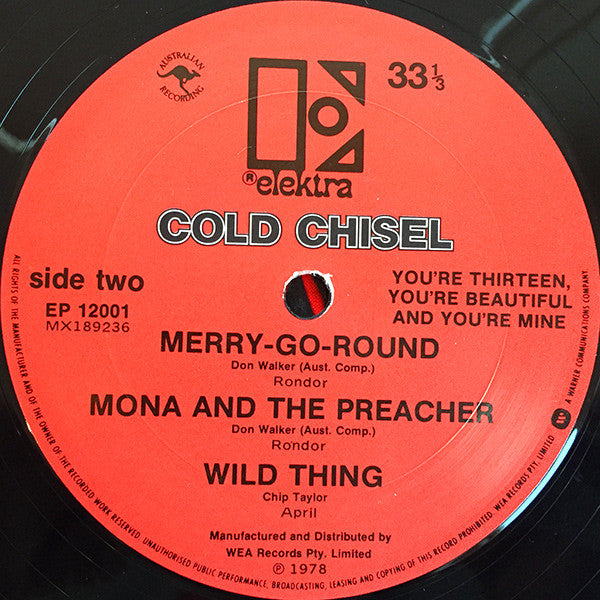Cold Chisel – You're Thirteen, You're Beautiful And You're Mine 12" vinyl record, image 4 of 4