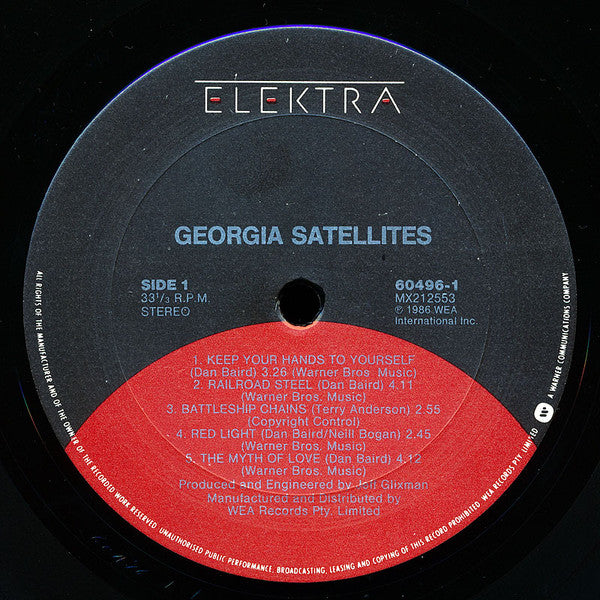 The Georgia Satellites – Georgia Satellites LP vinyl record, image 3 of 3
