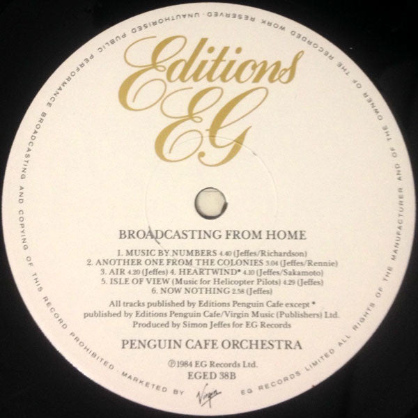 Penguin Cafe Orchestra – Broadcasting From Home LP vinyl record, image 4 of 5