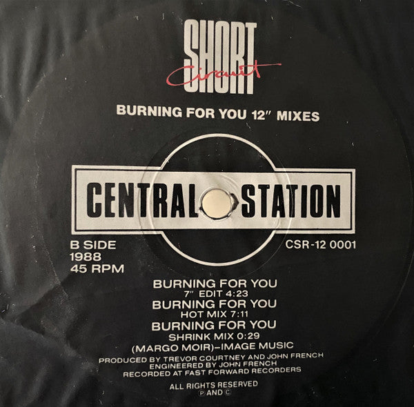 Short Circuit – Burning For You 12" vinyl record, image 6 of 6