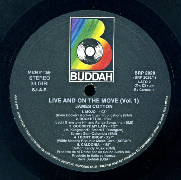 The James Cotton Band – Live And On The Move Vol. 1 LP vinyl record, image 4 of 4